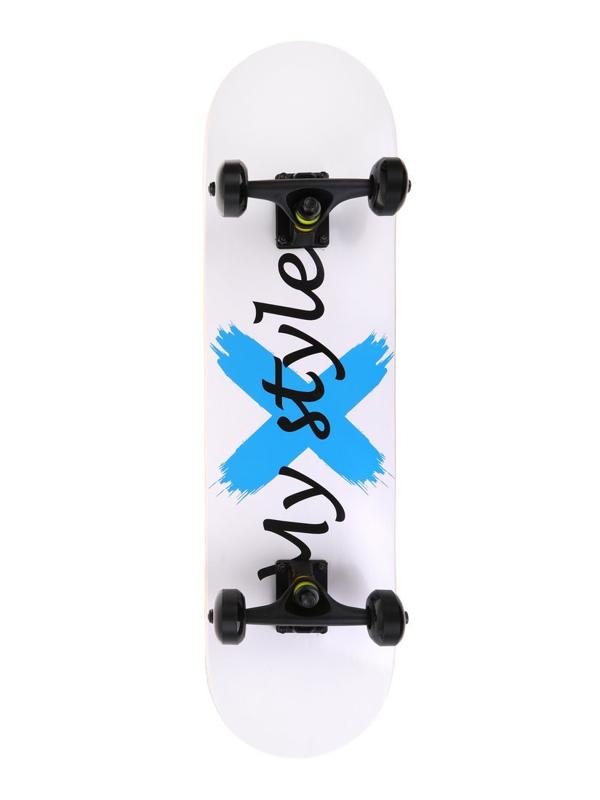 Скейтборд Х-Match, дека клён с нажд. покрытием 80*20, PU колеса, алюмин.
подвеска