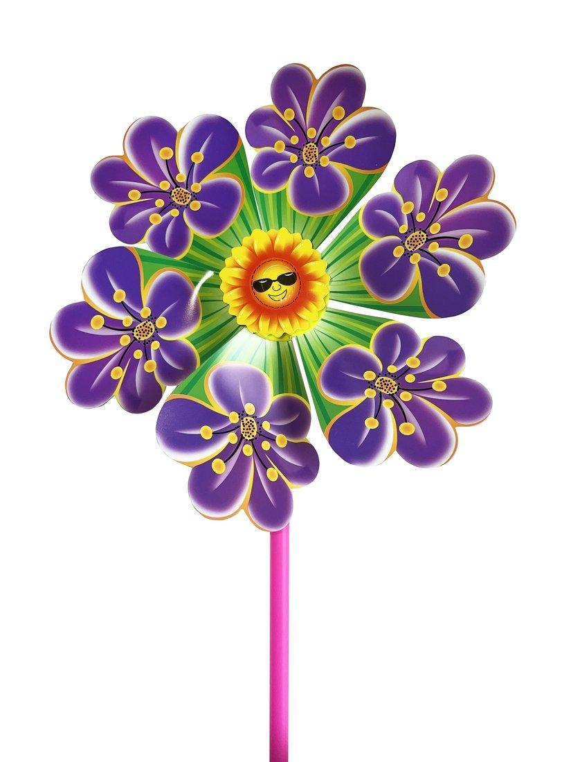 Вертушка Цветик 22 см. держатель 28 см., в ассорт.