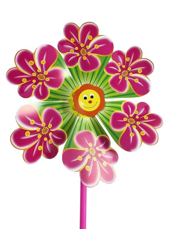 Вертушка Цветик 22 см. держатель 28 см., в ассорт.