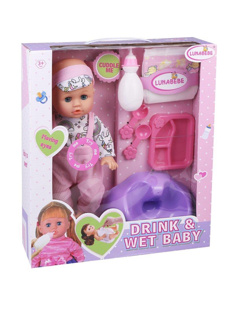Игр. наб. Мой малыш, пьёт, писает, звук, в компл. пупс 32см., предм. 6шт., эл.
пит. AG13x3шт. вх. в компл., в ассорт., кор