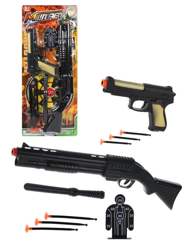 Игр.набор Военный, в комплекте: предметов 4шт., стрелы 6шт., блистер