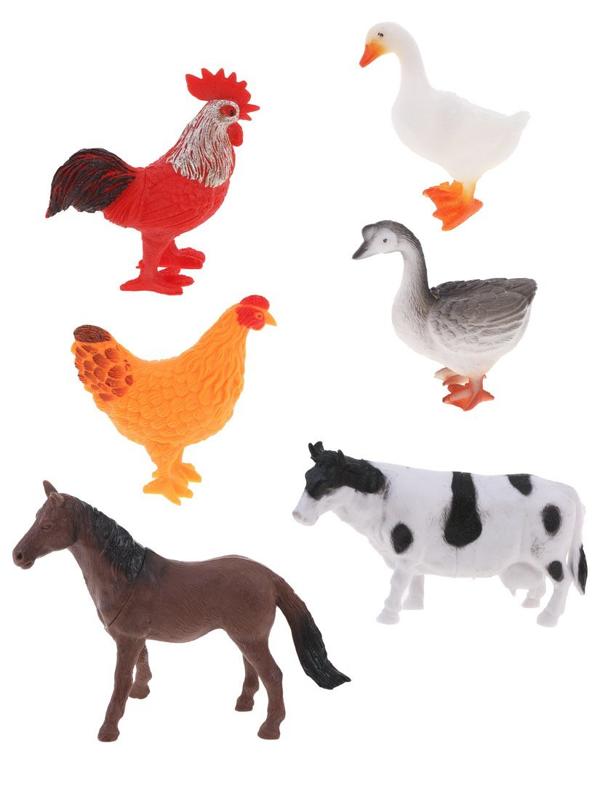 Набор фигурок Домашние животные, 6 предм., пакет