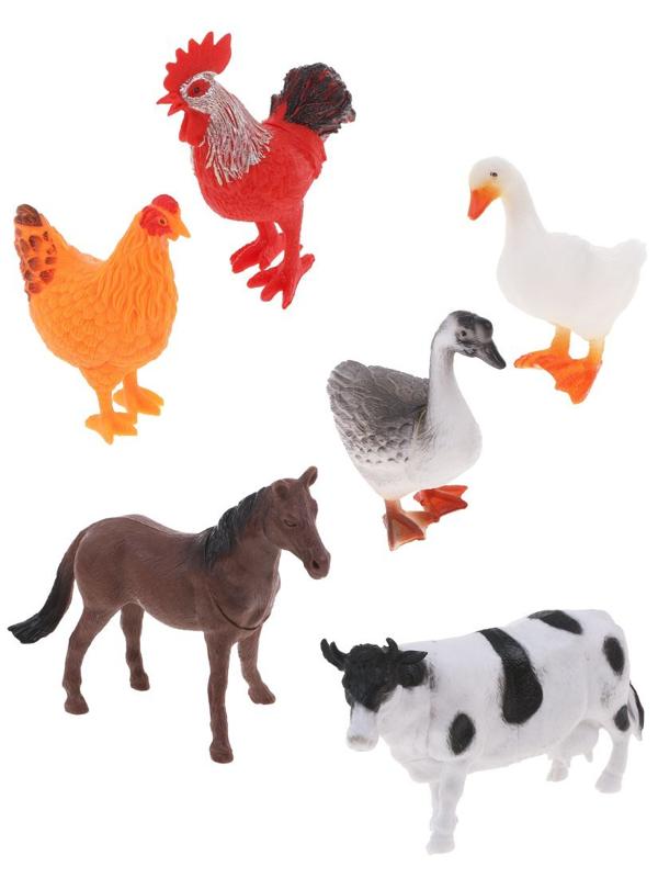 Набор фигурок Домашние животные, 6 предм., пакет