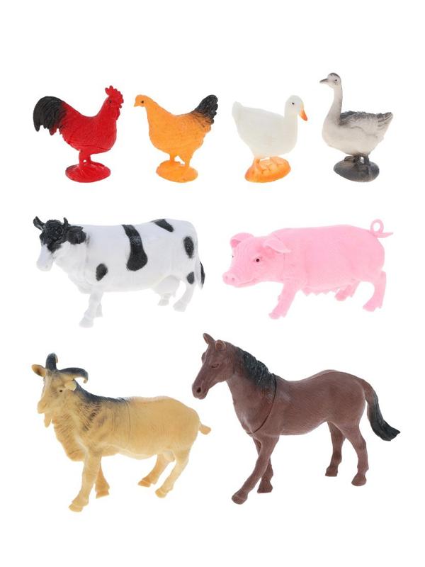 Набор фигурок Домашние животные, 8 предм., пакет