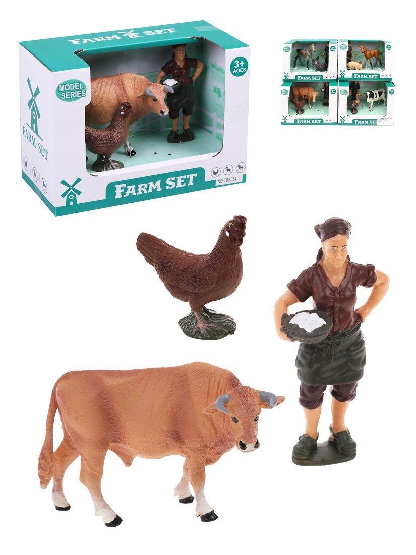 Набор фигурок Домашние животные, 3 предм., в ассорт., коробка