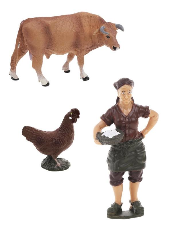 Набор фигурок Домашние животные, 3 предм., в ассорт., коробка