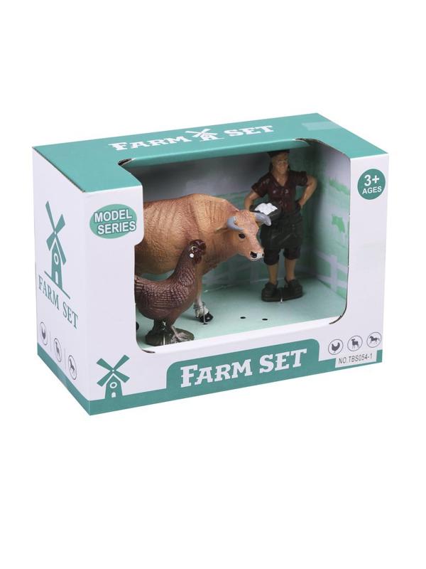 Набор фигурок Домашние животные, 3 предм., в ассорт., коробка