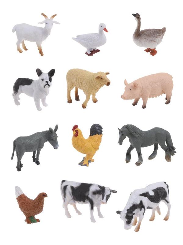 Набор фигурок Домашние животные, 12 предм., блистер