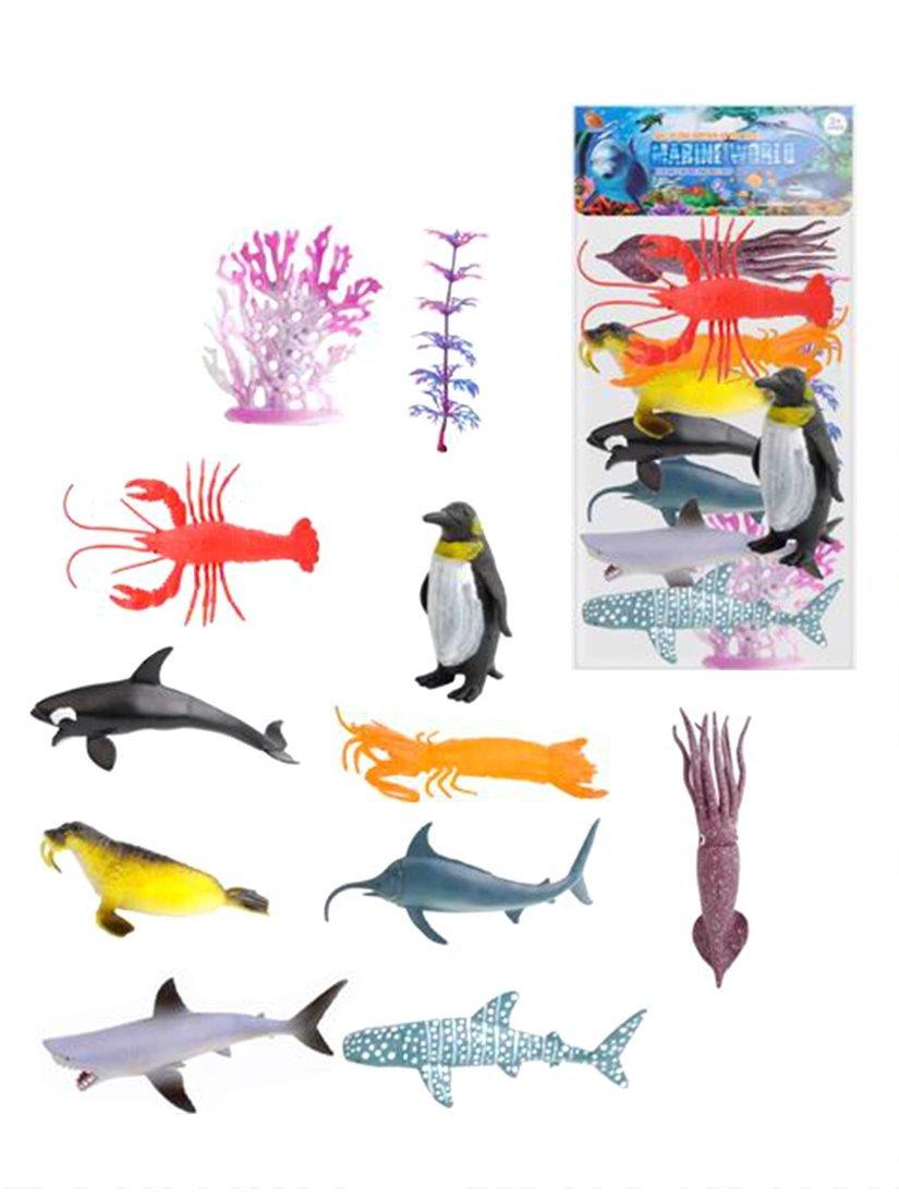 Набор фигурок Морские животные, 11 предм., пакет