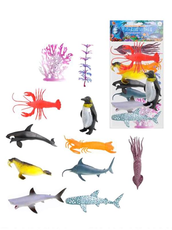 Набор фигурок Морские животные, 11 предм., пакет