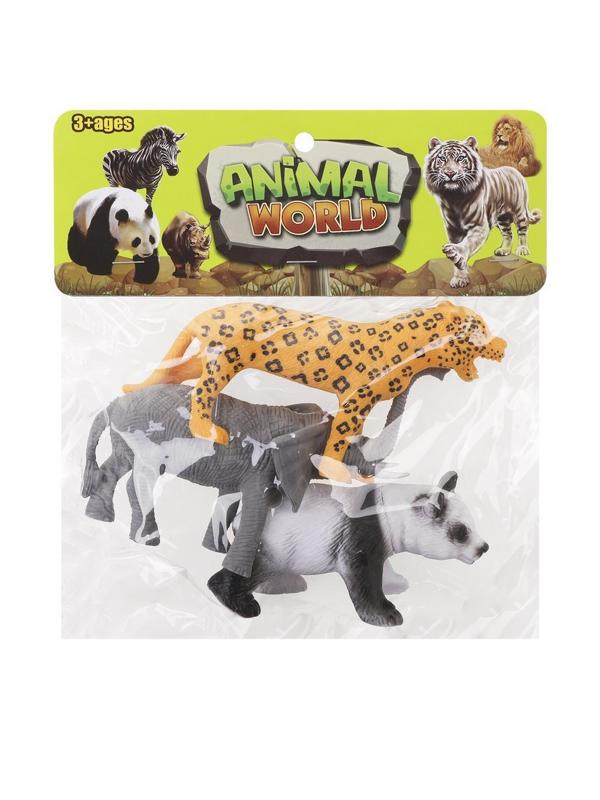 Набор фигурок Дикие животные, 3 предм., в ассорт., пакет