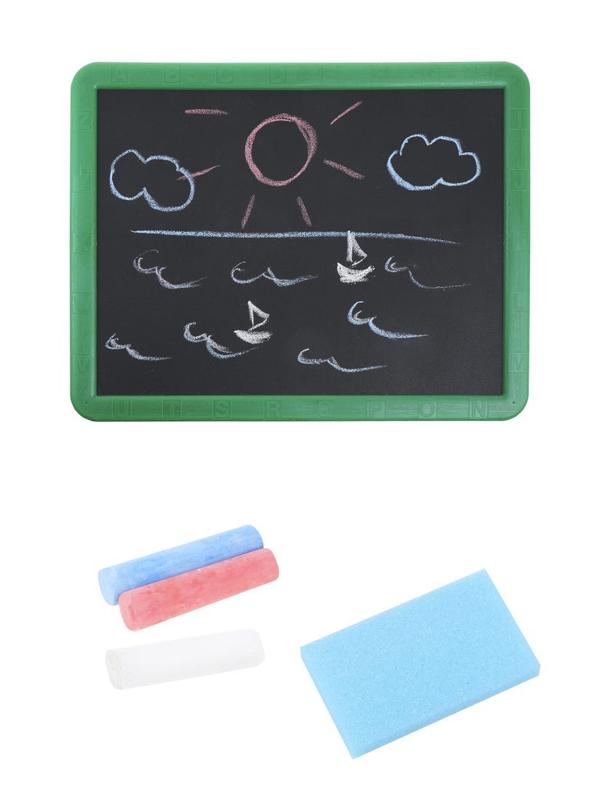Доска для рисования, мелки, губка, в ассорт., пакет