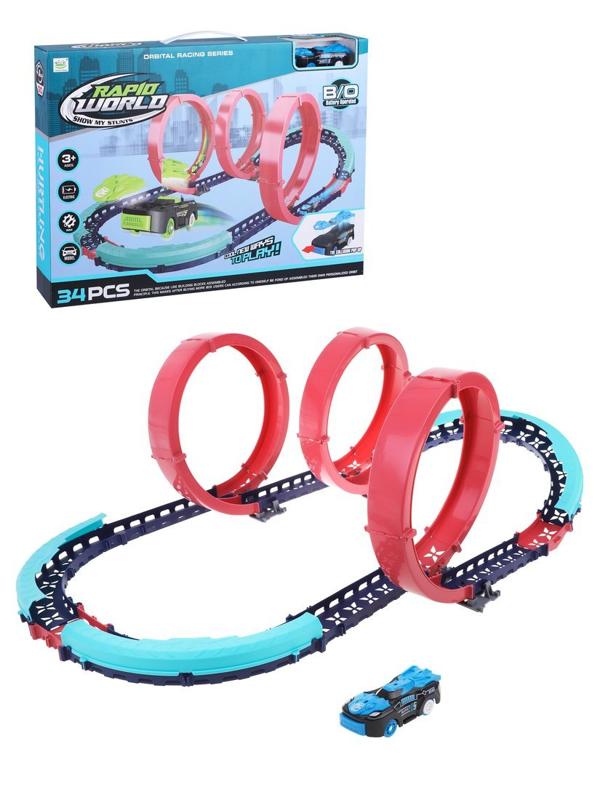 Игровой набор Автотрек, в комплекте: деталей-предметов 34шт., элементы питания
ААА*2шт. не входят в комплект, коробка, в ассортименте
