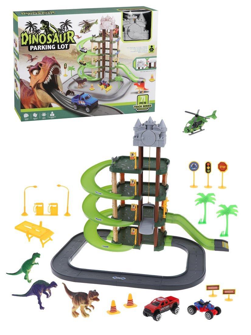 Игровой набор Паркинг, в комплекте: деталей 71шт., транспорт 3шт., фигурки
3шт., наклейка, коробка