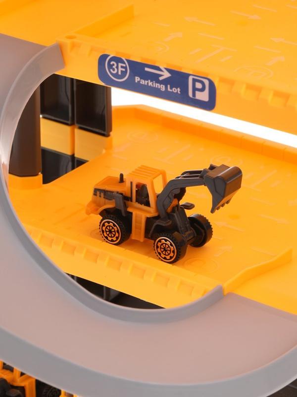 Игровой набор Паркинг, в комплекте: деталей 63шт., транспорт 4шт., наклейка,
коробка