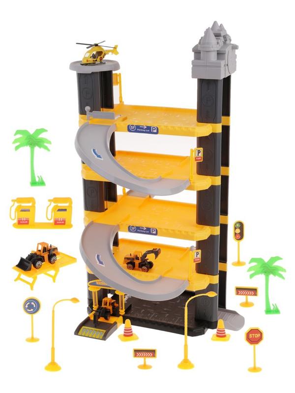 Игровой набор Паркинг, в комплекте: деталей 63шт., транспорт 4шт., наклейка,
коробка