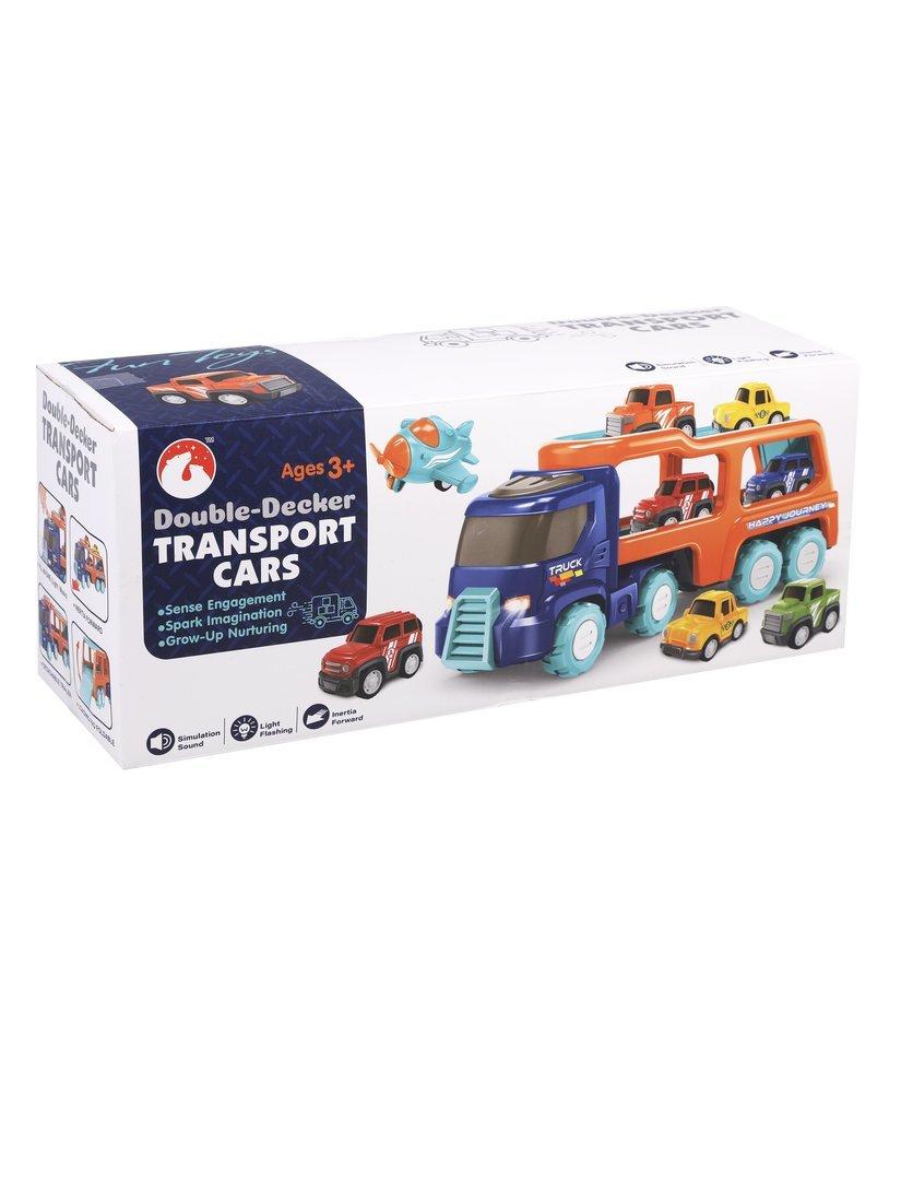 Игровой набор Автовоз, свет, звук, в комплекте: автовоз инерционный, транспорт
инерционный 4шт., предмет 1шт., элементы питания AА*2шт не входят, коробка, в
ассортименте