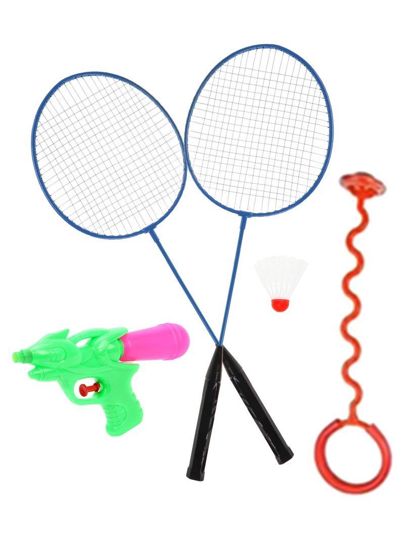 Набор для активного отдыха 3 предмета: водное оружие; нейроскакалка; бадминтон
ТМ Х-Match: 2 ракетки и волан. (ассорт.)