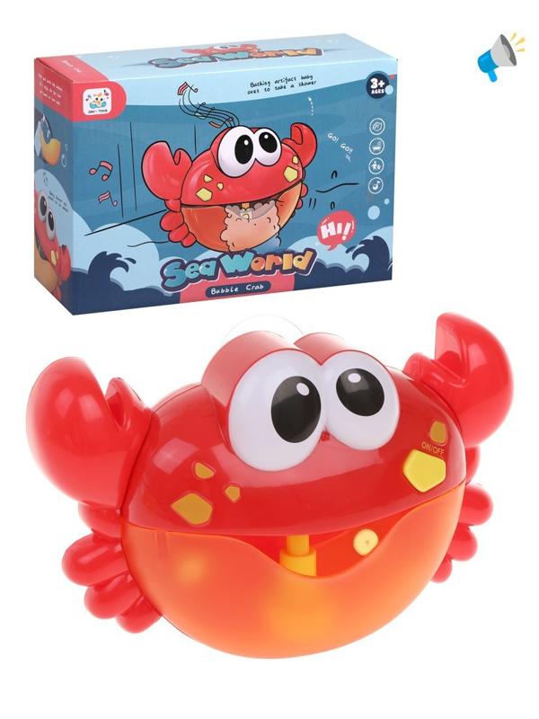 Игрушка изображающая Крабика, звук, эл. пит. ААх2 не вх. в компл., коробка