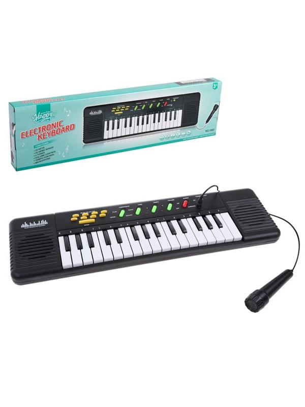 Музыкальный инструмент: Синтезатор, 32 клавиш, микрофон, эл. пит. ААх4 не вх.
в комплект, коробка