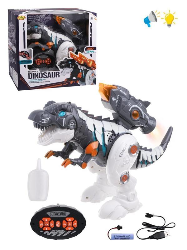 ДЕФЕКТ УПАКОВКИ Динозавр на ИК управлении, свет, звук, встр. аккум. 3,7V,
эл.пит. AАх2 не вх. в компл., USB кабель, коробка, в ассортименте