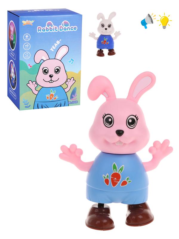 Заяц, свет, звук, эл. пит. ААх3 не вх. в компл., в ассорт., коробка
