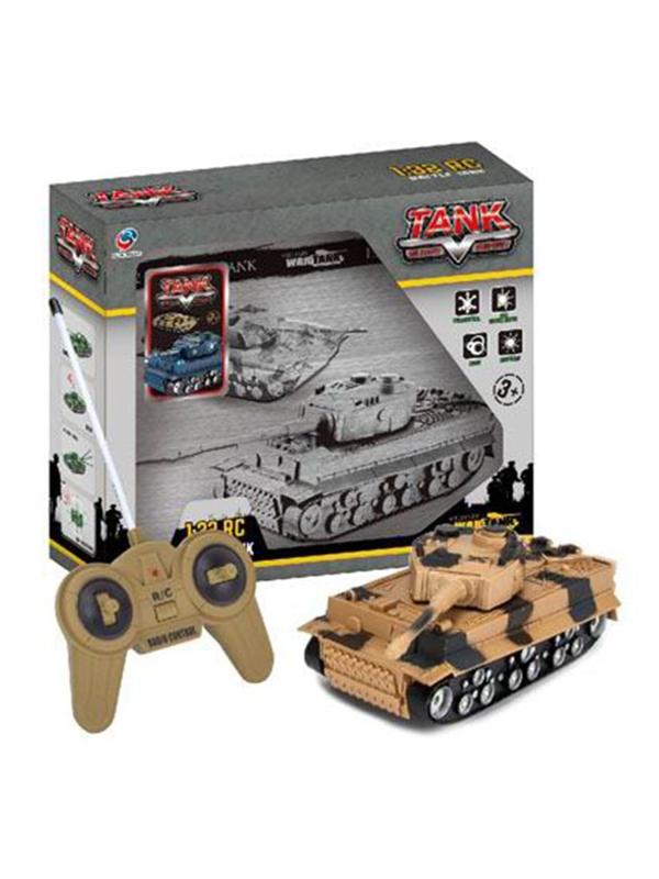 Танк радиоуправляемый, 4 канала, свет, звук, элементы питания АА*6шт. не
входят в комплект, коробка
