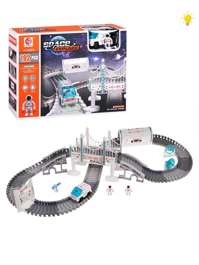 Игровой набор Автотрек, в комплекте: деталей-предметов 192шт., тестовые
элемент питания AG3/LR41*3шт., не входят AAA*2шт., коробка