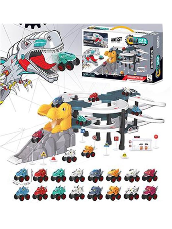 Игровой набор Забавные гонки, свет, звук, в комплекте: деталей/предметов
43шт., в том числе транспорт 2шт., тестовые элементы питания AG13/LR44*3шт.,
коробка