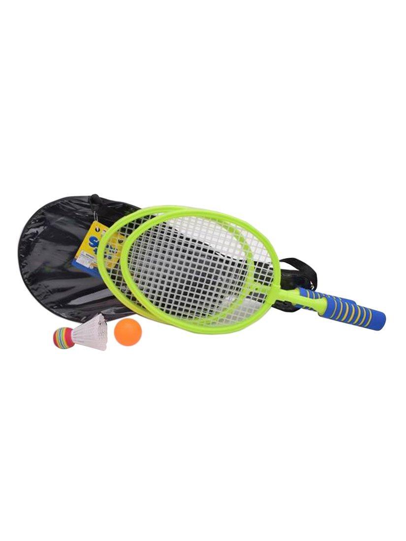 Ракетки пластмассовые 48х22 см . С мячиком 1 шт. и воланом 1шт., чехол