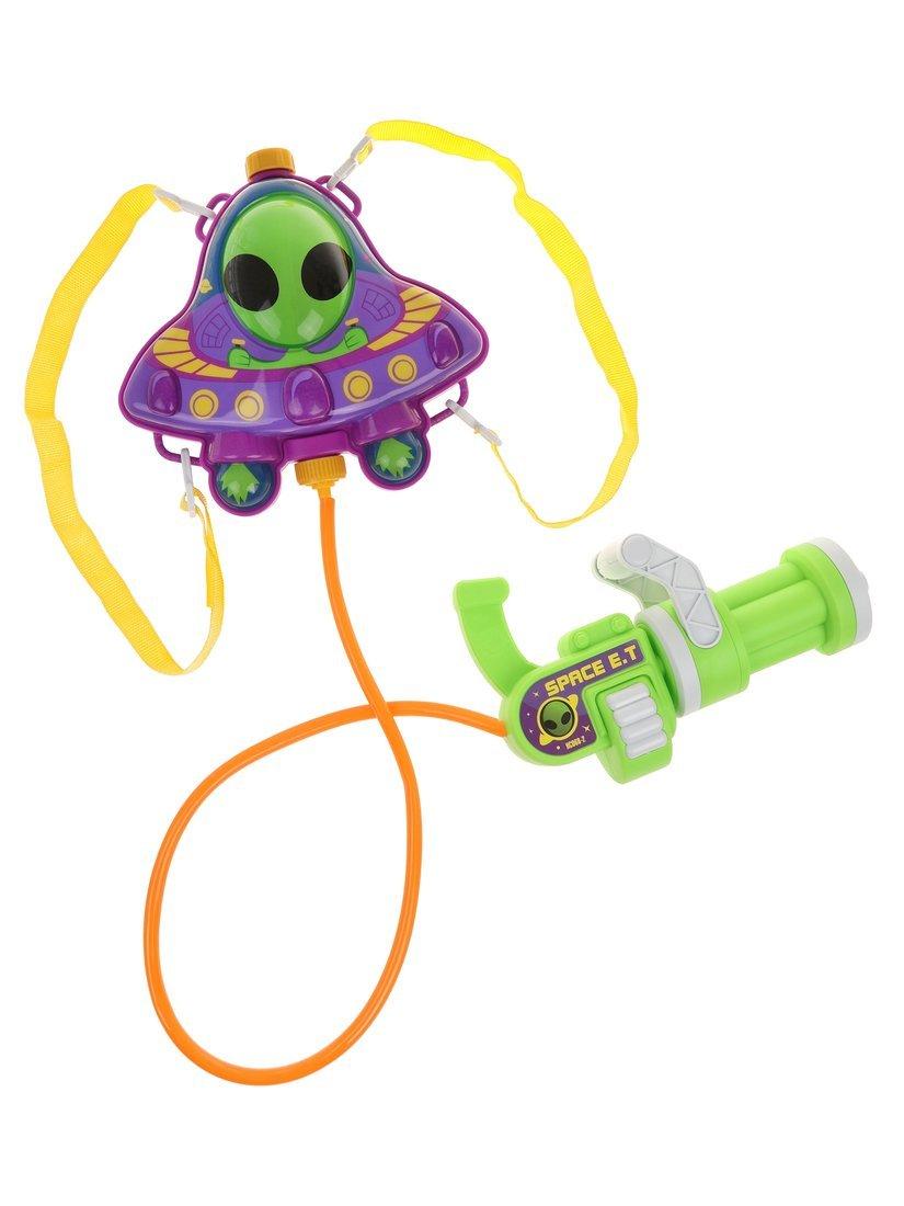 Набор бластер с резервуаром НЛО: водный пистолет 20х14х6 см. с ранцем
22х21,5х7 см.