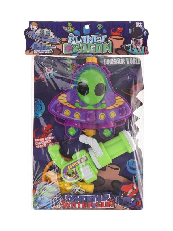 Набор бластер с резервуаром НЛО: водный пистолет 20х14х6 см. с ранцем
22х21,5х7 см.