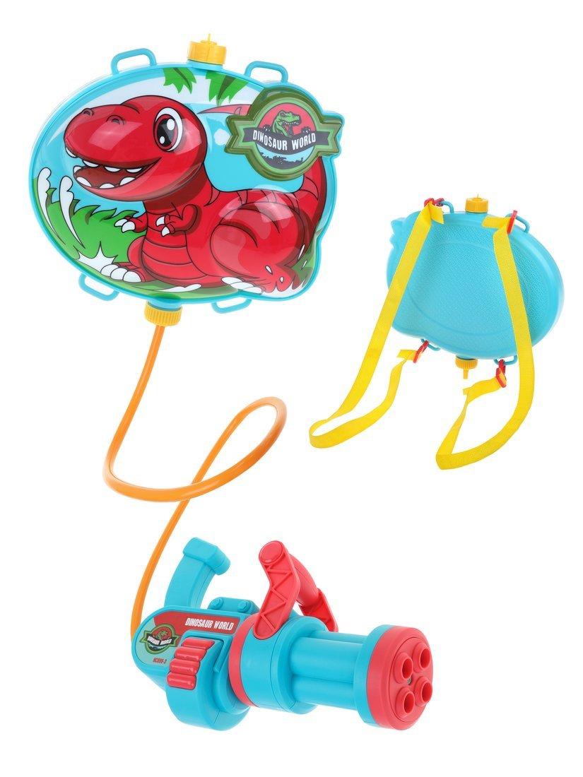 Набор бластер с резервуаром Дино: водный пистолет 20х14х6 см. ранцем
24х22х5,5 см.
