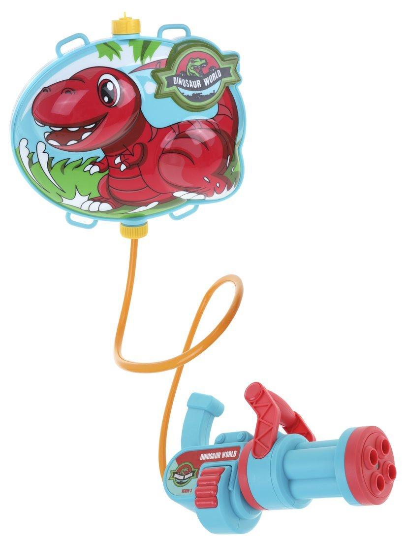 Набор бластер с резервуаром Дино: водный пистолет 20х14х6 см. ранцем
24х22х5,5 см.