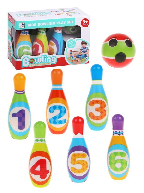 Игра напольная: кегли-боулинг детский Весёлые Цифры