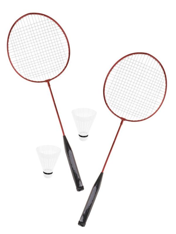 Бадминтон металлический 2 ракетки 63х20,5 см., волан 2 шт., сетка, в ассорт.