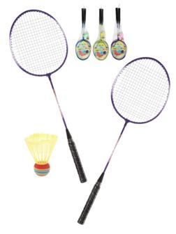 Бадминтон металлический 2 ракетки 64х20,5 см., волан цветной 1 шт., сетка, в
ассорт.