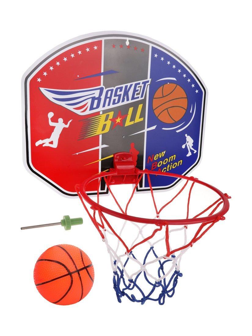Набор для игры в баскетбол; щит 35х29 см. кольцо 21,5 см., мяч 12 см., игла
сталь
