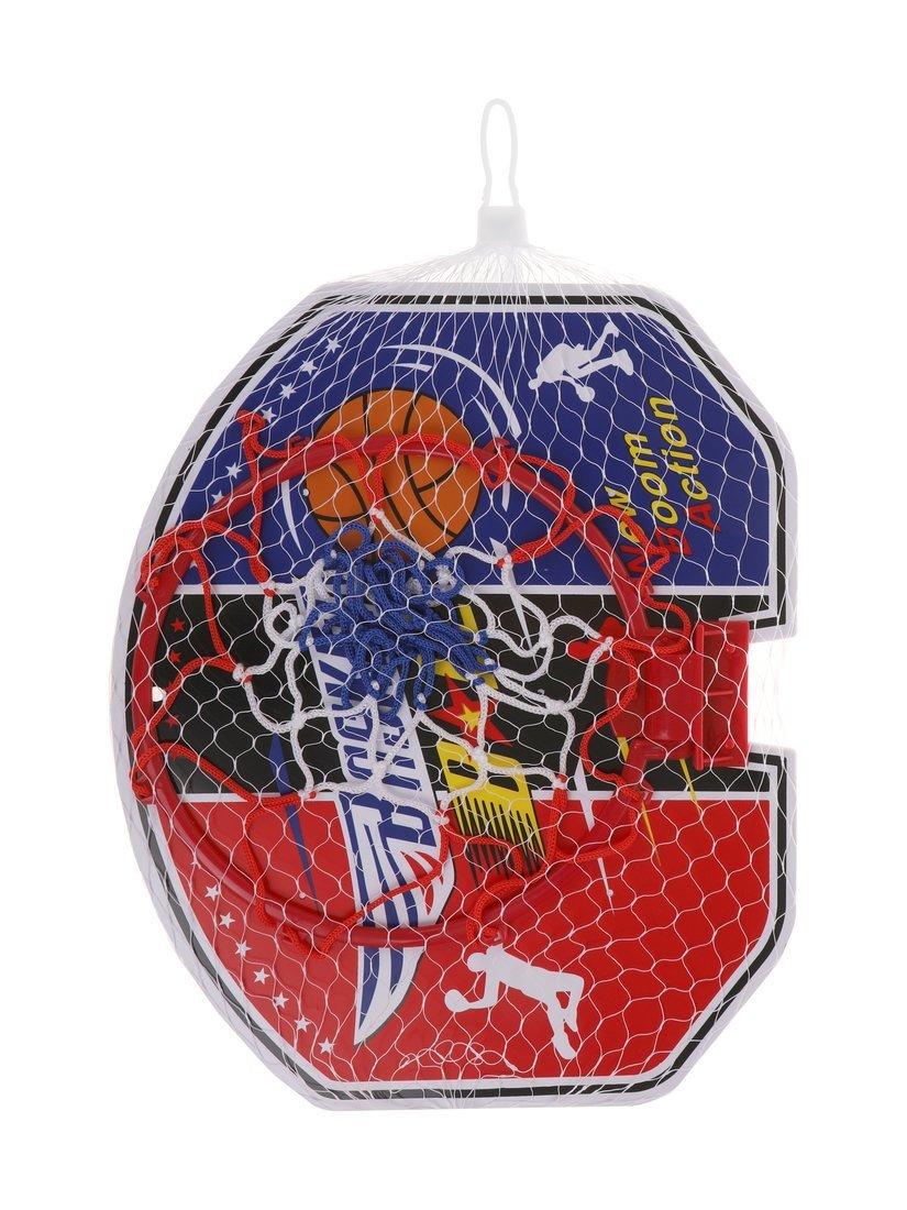 Набор для игры в баскетбол; щит 35х29 см. кольцо 21,5 см., мяч 12 см., игла
сталь