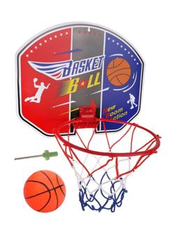 Набор для игры в баскетбол; щит 35х29 см. кольцо 21,5 см., мяч 12 см., игла
сталь