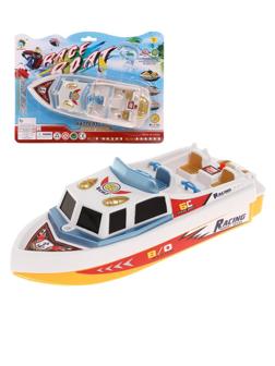 Катер эл. 22,5 см. синий. Эл. Пит.: 2хАА (не вход.)