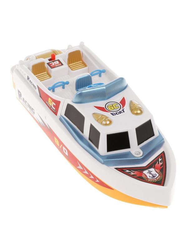 Катер эл. 22,5 см. синий. Эл. Пит.: 2хАА (не вход.)