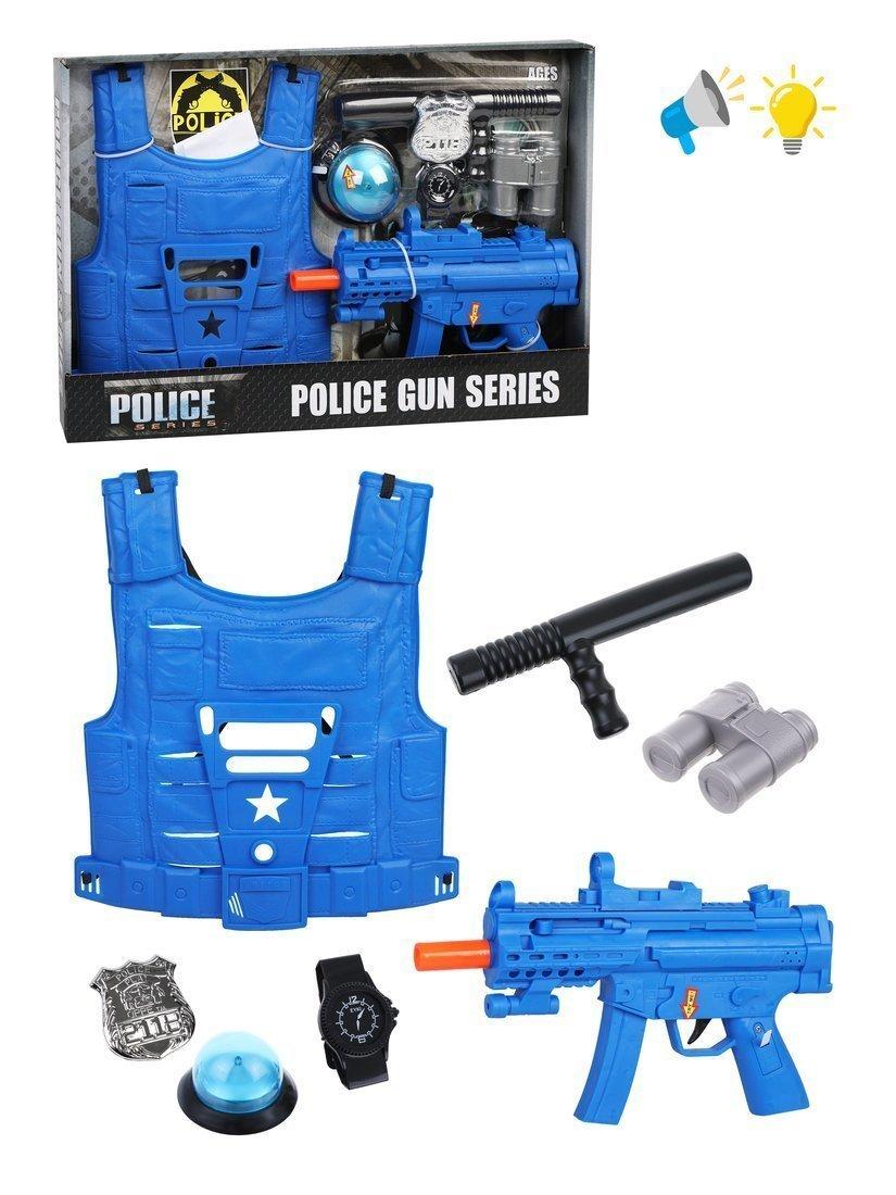 ДЕФЕКТ УПАКОВКИ Игр.набор Полиция, в комплекте: предметов 7шт., тестовые
эл.пит.АG13*6шт., коробка