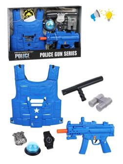 ДЕФЕКТ УПАКОВКИ Игр.набор Полиция, в комплекте: предметов 7шт., тестовые
эл.пит.АG13*6шт., коробка