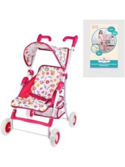 ДЕФЕКТ УПАКОВКИ Коляска прогулочная Фантазия , малин., 42*35*65см.