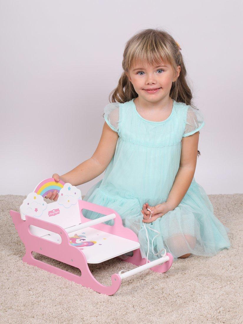 Санки для кукол, коллекция Единорог.