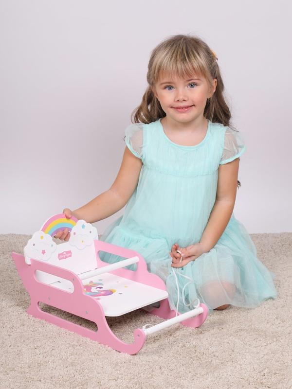 Санки для кукол, коллекция Единорог.