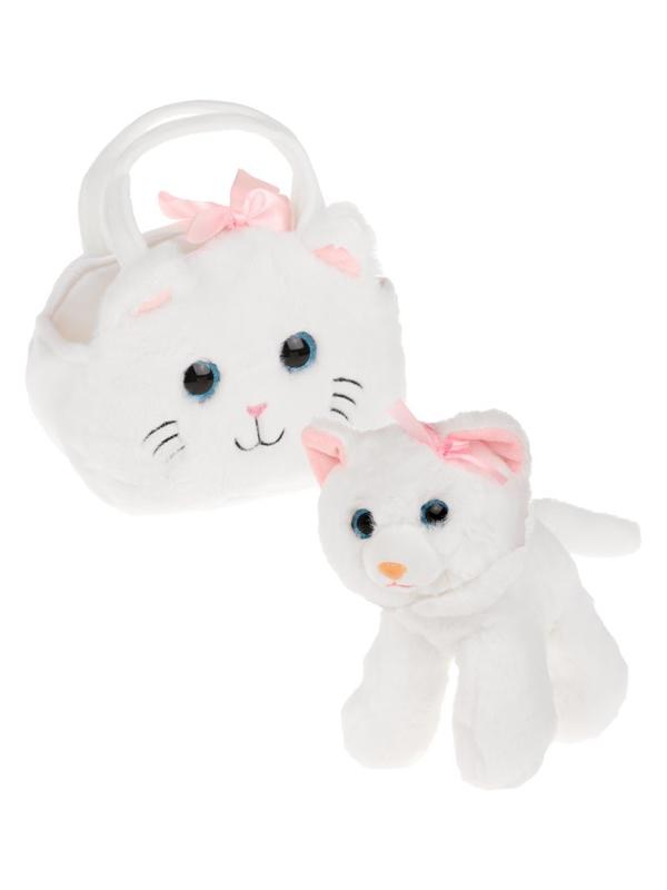 Котенок 18см в сумочке с котенком