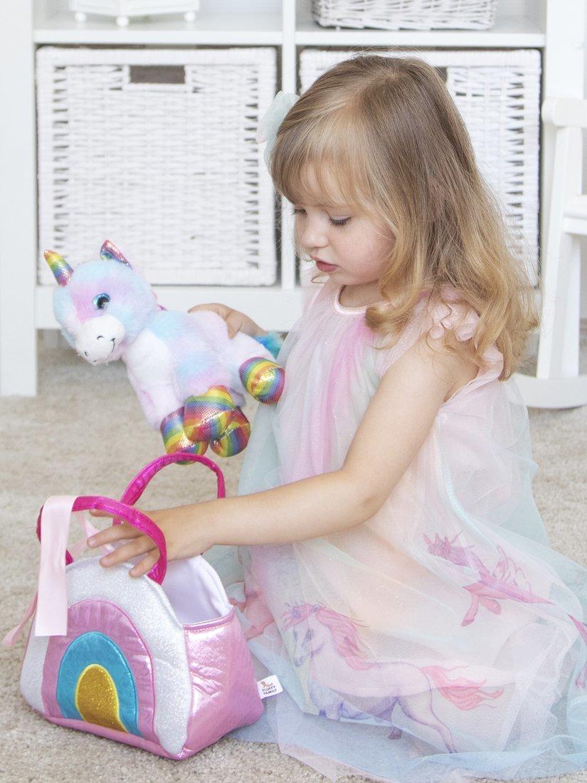 Единорог Радуга 18 см в сумочке