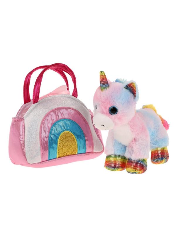 Единорог Радуга 18 см в сумочке